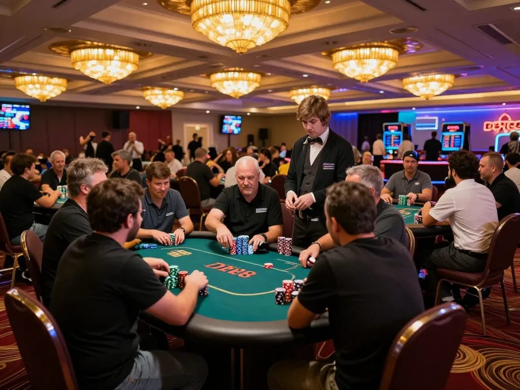 Players enjoying an exciting poker game at DH88 casino, showcasing strategic gameplay and vibrant atmosphere.