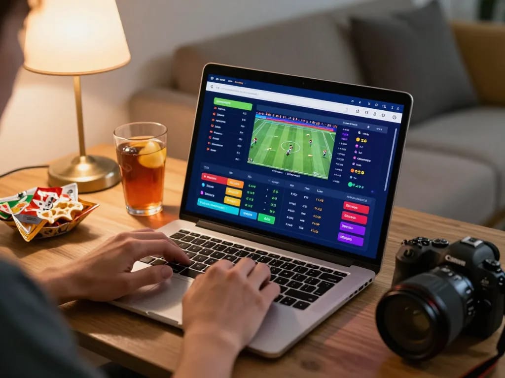 Engaging in strategic online sports betting on keonhacai, displaying live odds and matches