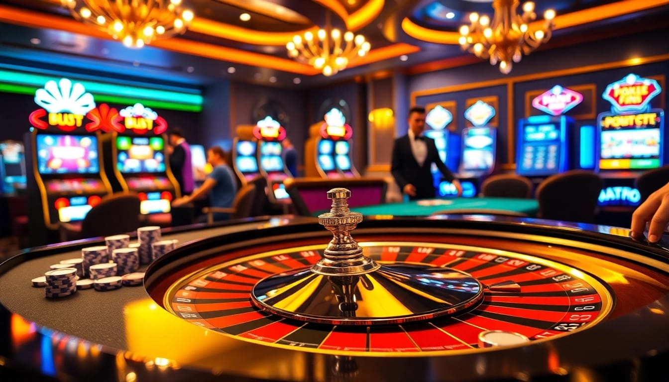 Experience the thrill of online gambling at https://nk88net.com/ with vibrant casino elements.