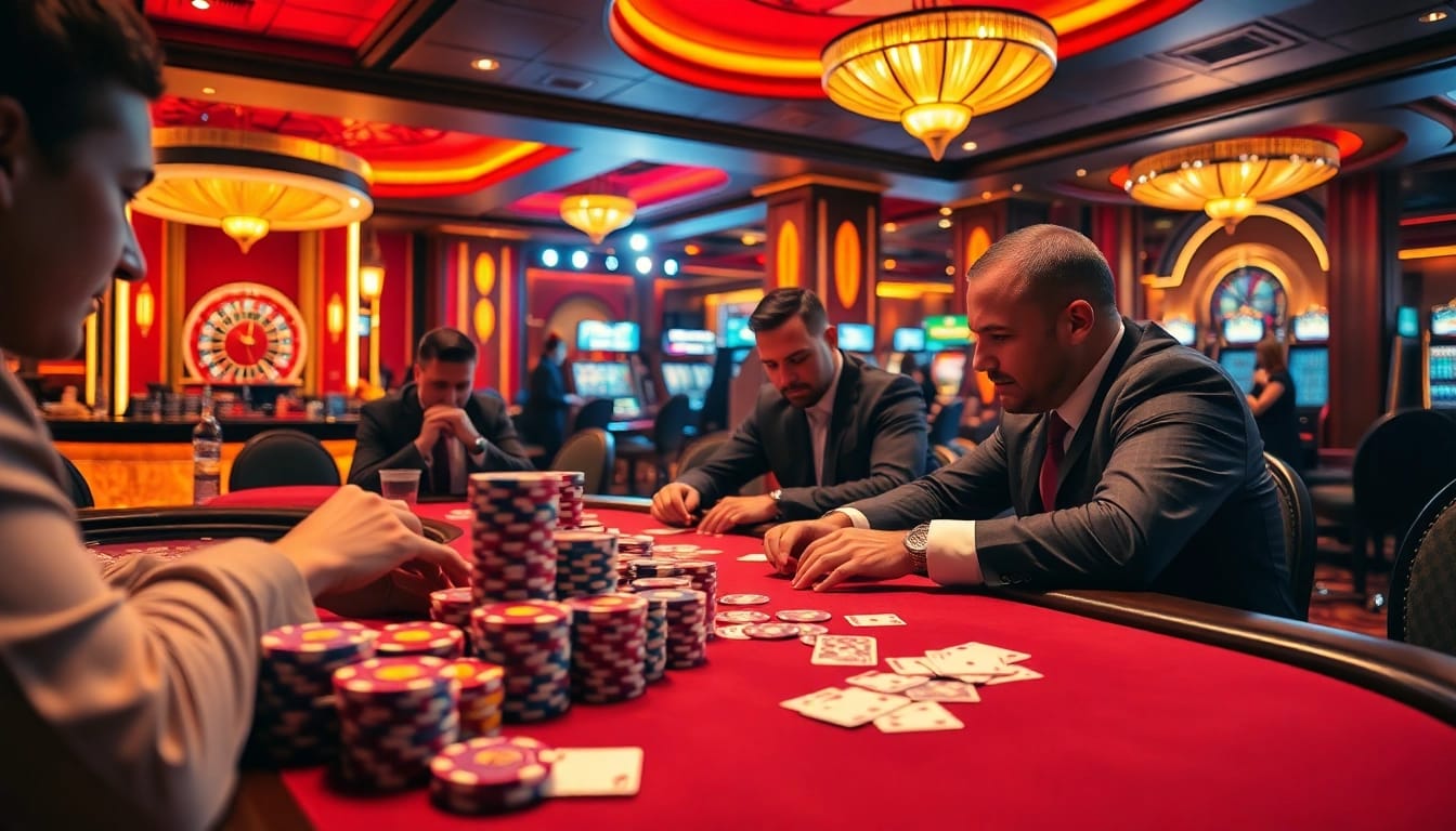Nohu-themed casino scene with poker chips and a vibrant roulette wheel enhancing the gambling atmosphere.