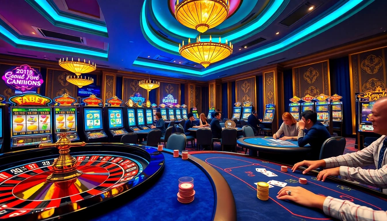 FABET offers an exhilarating casino experience with vibrant tables and dynamic gambling action.