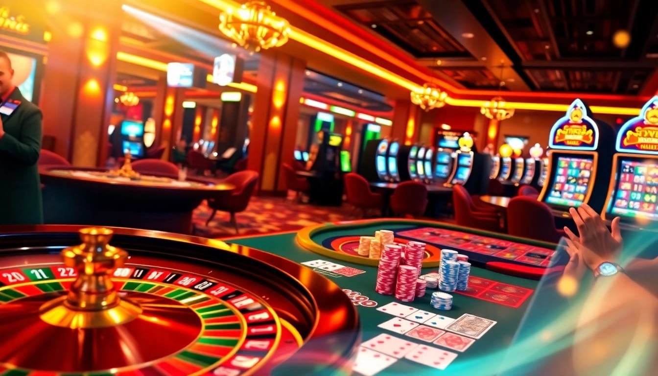 Experience the thrill at Nhà cái Jun88 with vibrant casino games, inviting atmosphere, and engaging players.