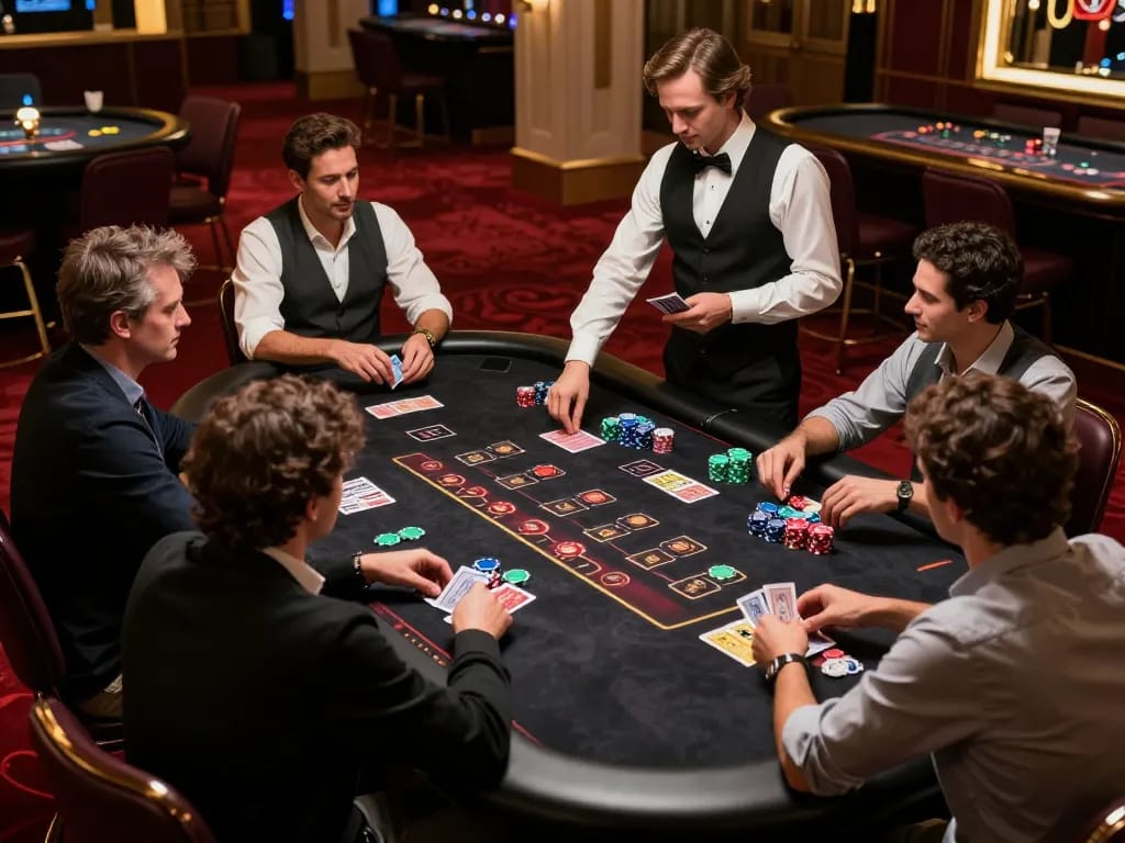Engaging blackjack action where players strategize, focusing on 88CLUB's dynamic casino experience.