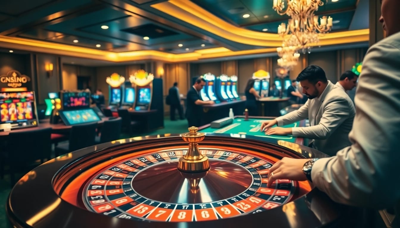 Engage in thrilling gameplay at https://bl-555.io/ with vibrant poker chips and an elegant roulette table.