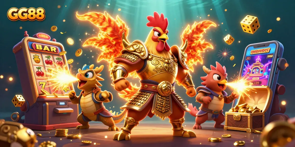 Experience thrilling games at GG88 with animated characters engaging in lively casino action.