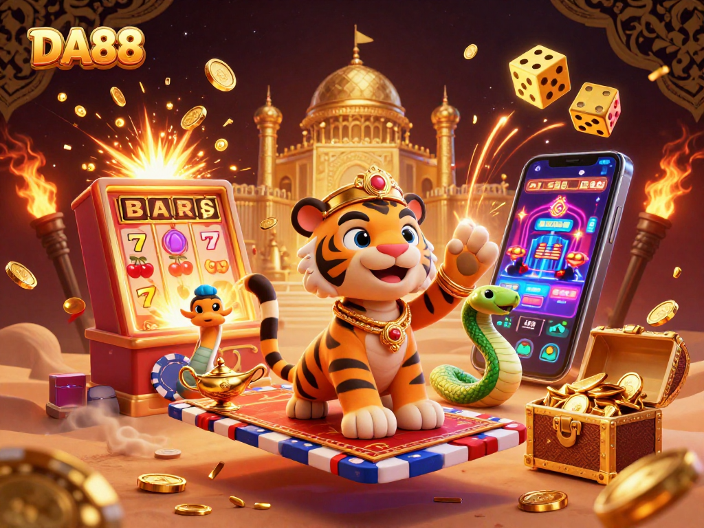 Experience DA88's thrilling gaming world with vibrant slots and colorful casino action.