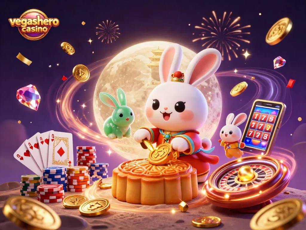 Experience thrilling gameplay at VegasHero Casino with vibrant casino-themed 3D illustration.