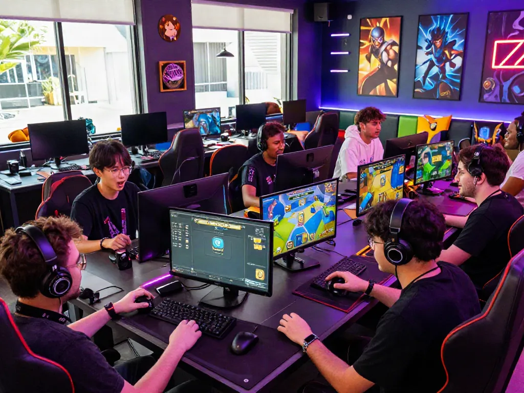 Dynamic gaming scene with players engaging at https://hitclub3.io/ showcasing excitement in a vibrant setting.