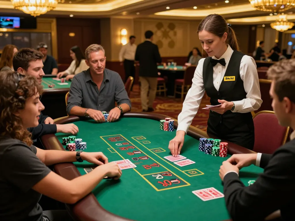 Experience thrilling blackjack gameplay at 8kbet casino with players engaged at the table.
