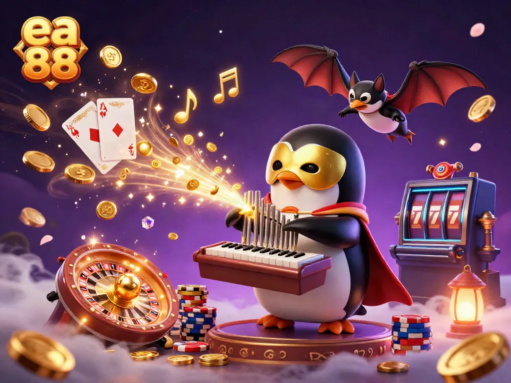 Experience thrilling gameplay at ea 88 with golden casino elements and dynamic scenes.
