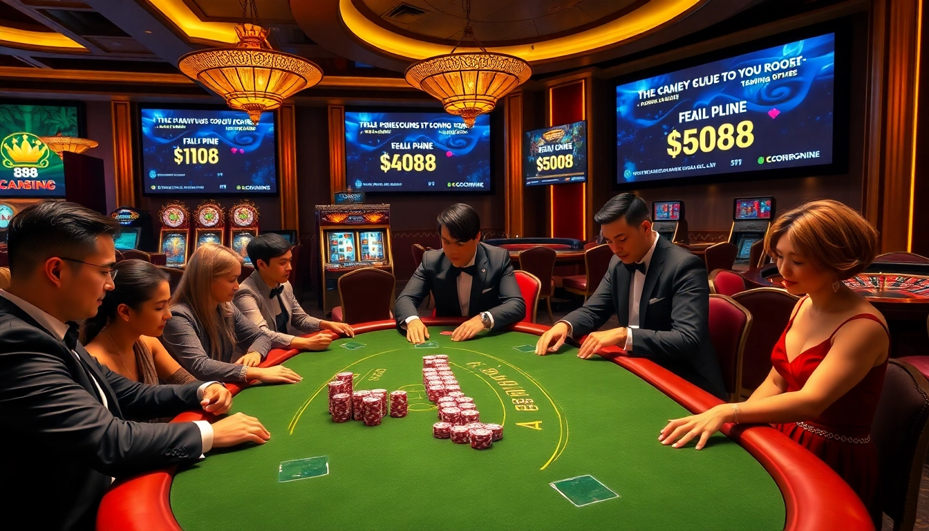 Good88 table games showing players strategizing their bets in a high-stakes casino atmosphere.