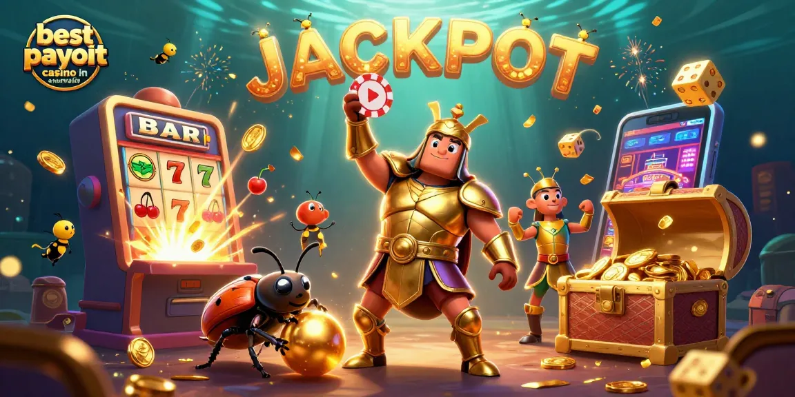 Experience excitement at the best payout casino in australia with a vibrant 3D jackpot scene.