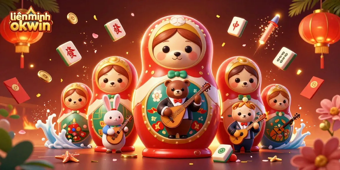 Join the fun of giải trí at liên minh okwin with a vibrant 3D scene full of casino excitement.