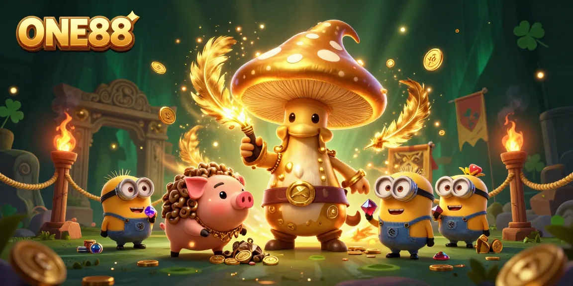 Join the magical adventure at ONE88 with treasure-seeking characters and dynamic casino action.