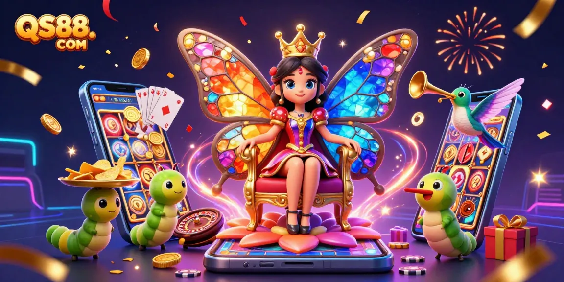 Engage with exciting casino experiences on QS88. COM featuring vibrant characters and game elements.