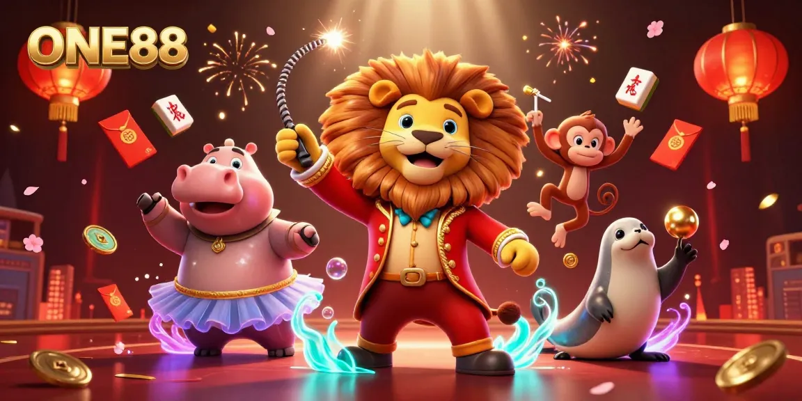 Experience the excitement of ONE88 at our vibrant casino with majestic characters and immersive elements.