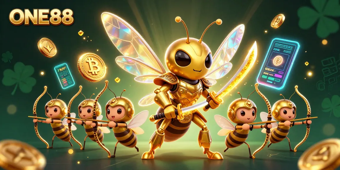 Engage in immersive gameplay with ONE88's vibrant 3D casino scene featuring blockchain elements.